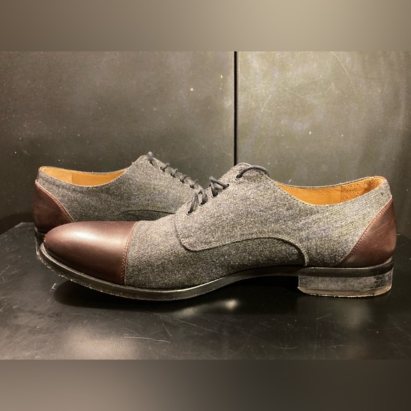TAFT Jack Cap-Toe Derby in Oxblood and Gray Wool | Size 9US/42EU main image 6
